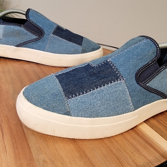 Sun + Stone Denim Patch Slip on Sneakers Loafers Size 12 - Picture 3 of 16